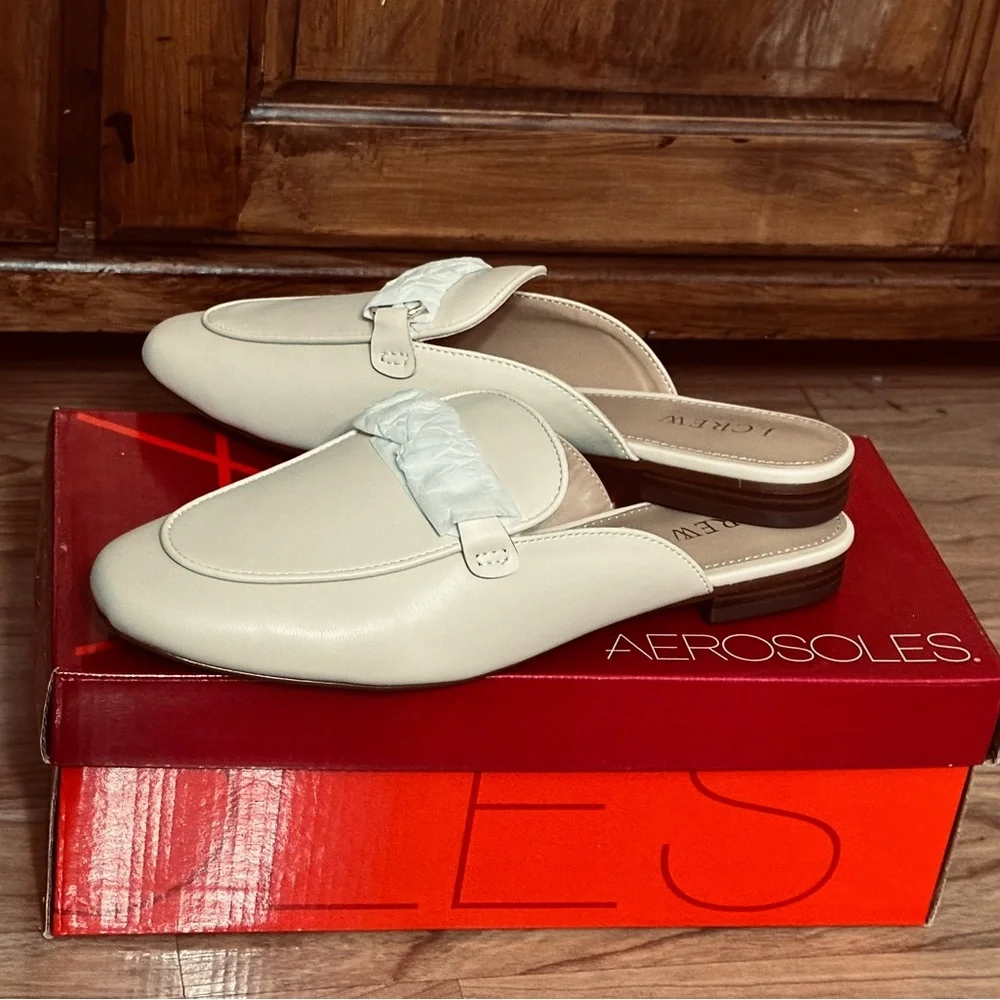 J.Crew Cream Slip-On Mules 7M - Picture 4 of 6